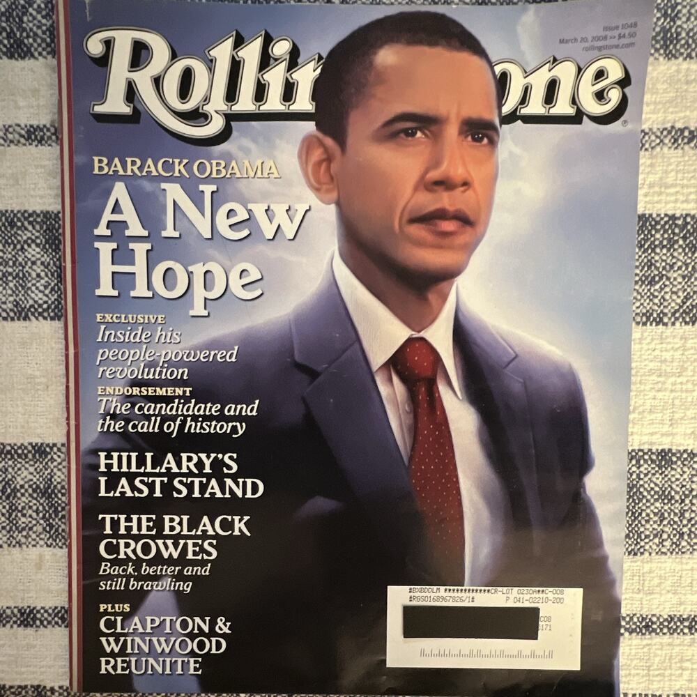 Rolling Stone Magazine Mar 2008 Issue 1048 Barack Obama A New Hope